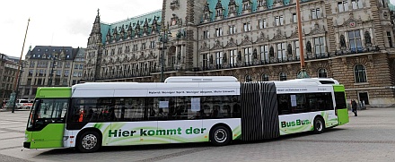 Hybridbus in Hamburg